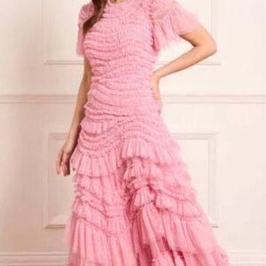 Needle & Thread : The Valentine Ruffle Gown Rose Pink